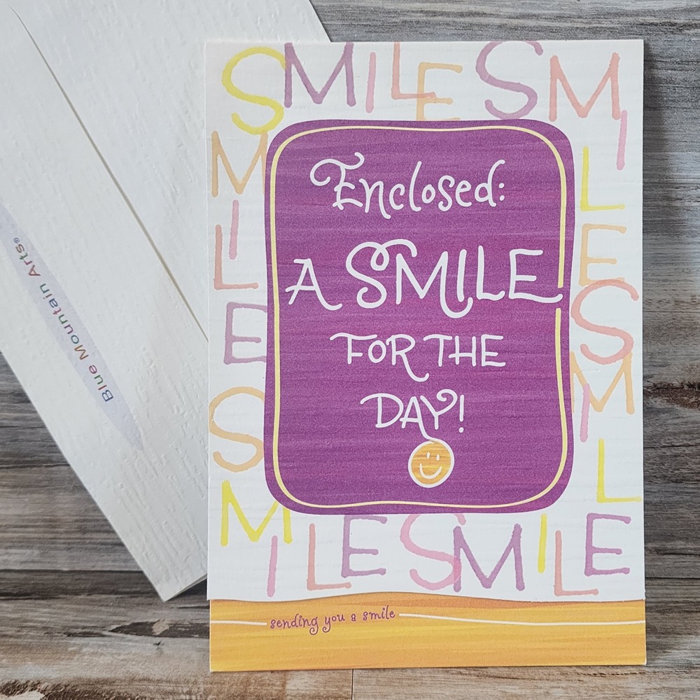 Blue Mountain Arts Greeting Card Enclosed A Smile For The Day Thinking Of You